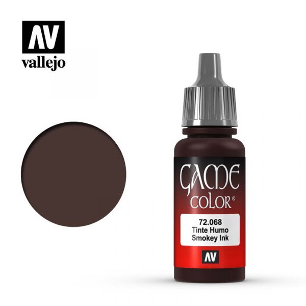 Acrylicos Vallejo -080 - 72068 - 遊戲色彩 Game Color - 煙霧色墨水 Smokey Ink - 17 ml. 