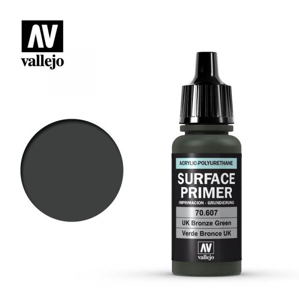Vallejo AV水性漆 SURFACE PRIMER 70607 英國青銅綠色 17ml 