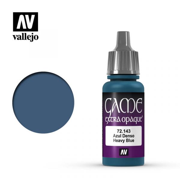 Acrylicos Vallejo -094 - 72143 - 遊戲色彩 Game Color - 重藍色（不透明漆） Heavy Blue - 17 ml. 