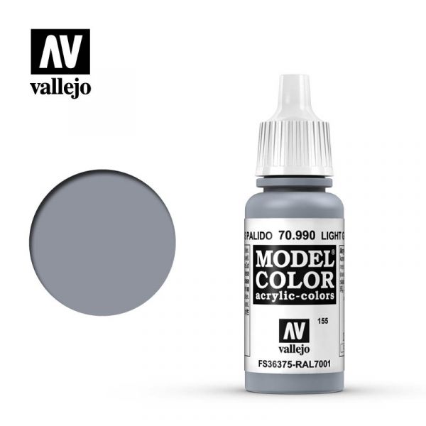 Acrylicos Vallejo -155 - 70990 - 模型色彩 Model Color - 淺灰色 Light Grey - 17 ml. 