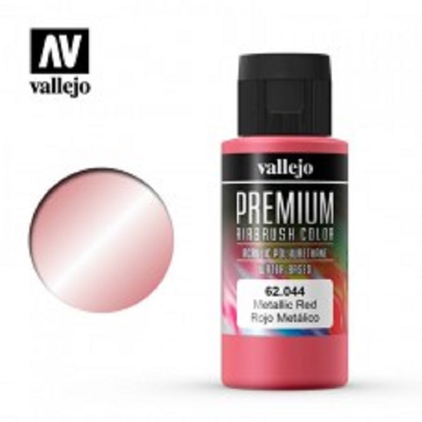 西班牙 Vallejo 高階色彩 Premium Color  62044-  金屬紅色 60 ml 