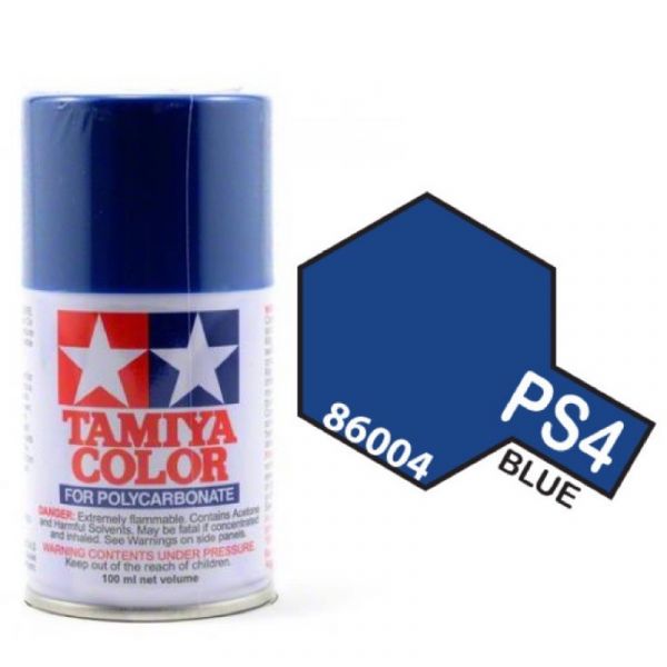 田宮 TAMIYA PS-4 藍色 噴罐 (新配方 耐撞擊、高延展性 ) <硝基漆/100ml> 