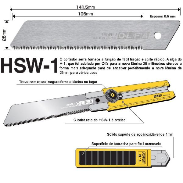 OLFA HSW-1 特大型鋸刀 213B <上目切刃 更銳利> 