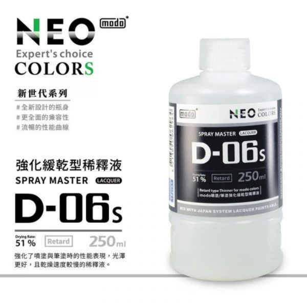 摩多製漆所 MODO D-06S 緩乾型稀釋液(小) 250ml 