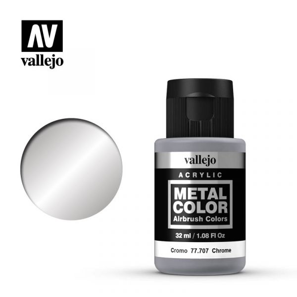 Acrylicos Vallejo - 77707 - 金屬色彩 Metal Color - 鉻 Chrome - 32 ml. 