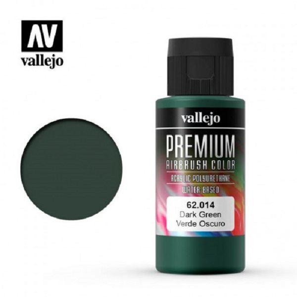 西班牙 Vallejo 高階色彩 Premium Color  62014-  暗綠色 60 ml 