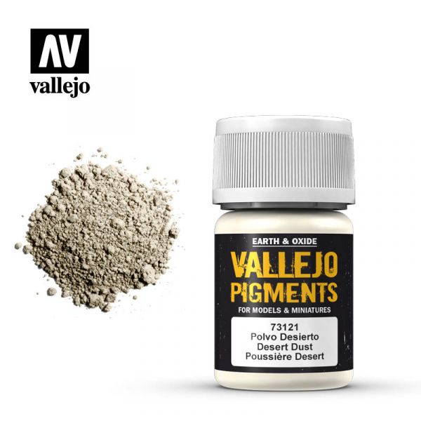 Acrylicos Vallejo - 73121 - 色粉 Pigments - 沙漠塵埃 Desert Dust - 35 ml. 
