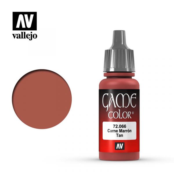 Acrylicos Vallejo -066 - 72066 - 遊戲色彩 Game Color - 黃褐色 Tan - 17 ml. 
