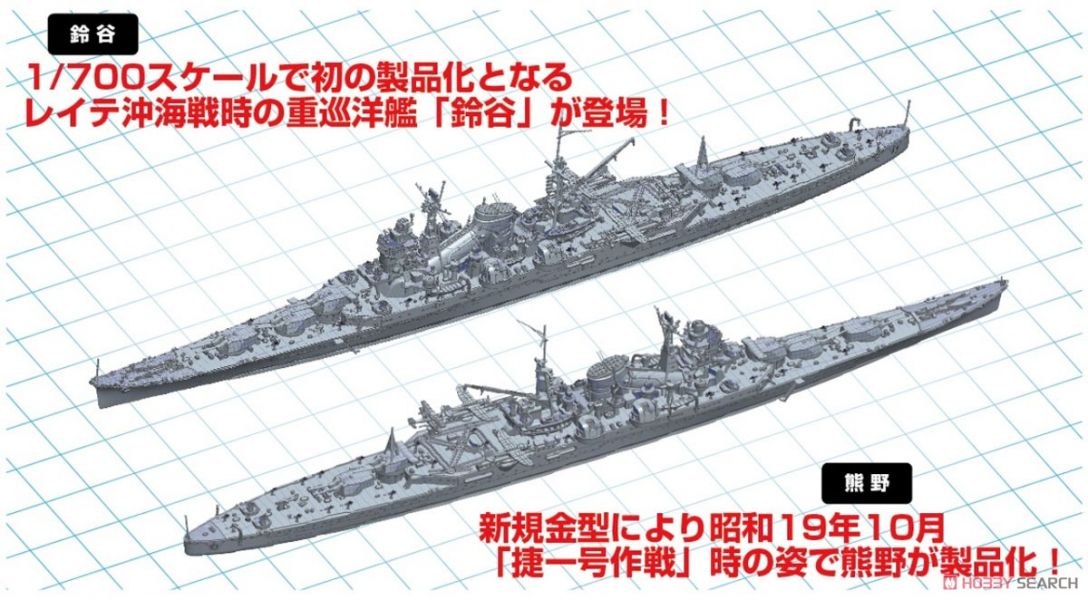 富士美Fujimi 1/700 #432489 日本海軍重巡洋艦 鈴谷 1944 捷一號作戰 