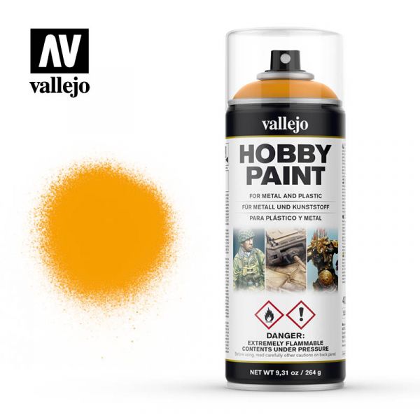 西班牙 Vallejo AV水性漆 HOBBY PAINT 28018 噴罐-太陽黃色-400ml 
