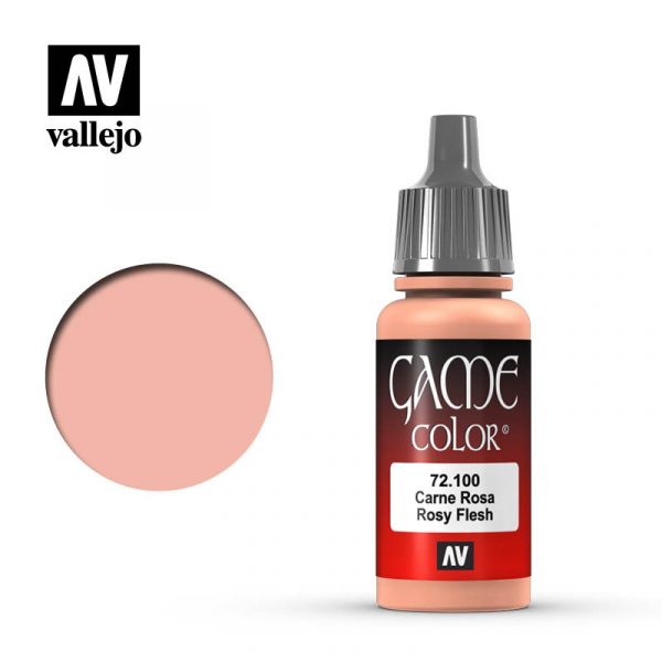 Acrylicos Vallejo -073 - 72100 - 遊戲色彩 Game Color - 玫瑰膚色 Rosy Flesh - 17 ml. 