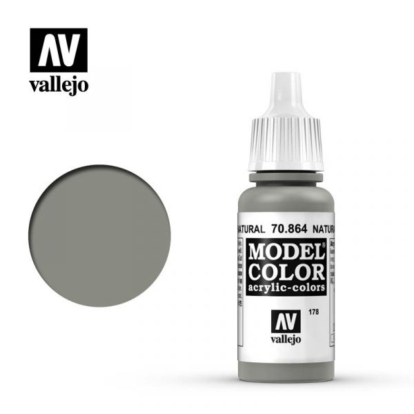 Acrylicos Vallejo -178 - 70864 - 模型色彩 Model Color - 自然鋼色（金屬色） Natural Steel - 17 ml. 
