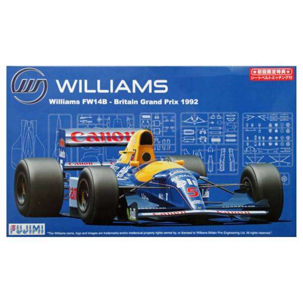 富士美 FUJIMI 1/20 汽車模型 GP-17 090528 Williams FW14B Britain Grand Prix 1992 