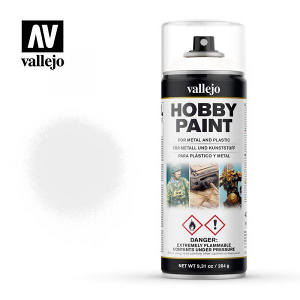 西班牙 Vallejo AV水性漆 HOBBY PAINT 28010 噴罐-白色底漆-400ml 