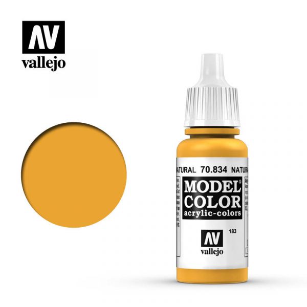 Acrylicos Vallejo -183 - 70834 - 模型色彩 Model Color - 自然木頭色（透明色） Natural Wood - 17 ml. 
