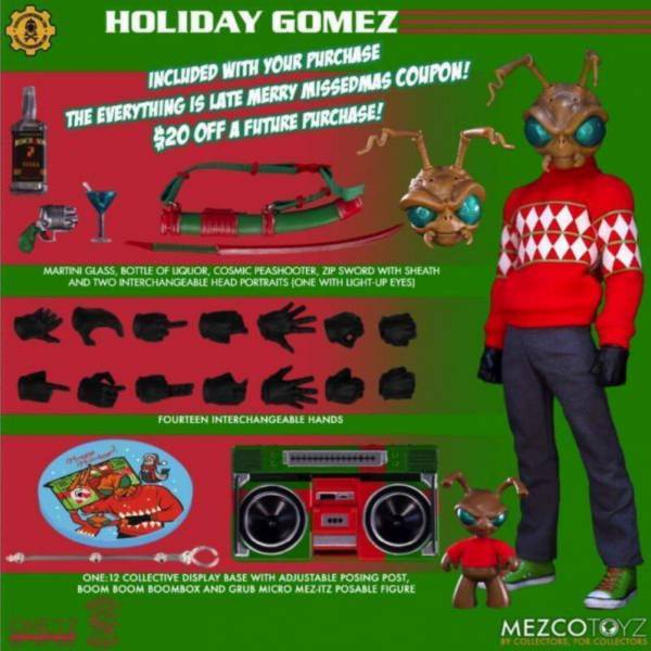 Mezco Gomez 1:12 聖誕節螞蟻 可動人偶 
