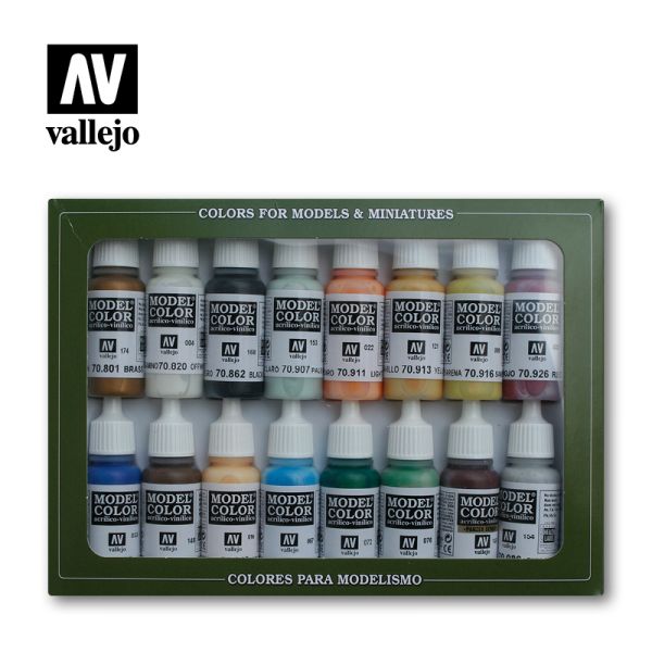 西班牙 Vallejo AV水性漆 Model Color 70146 蒸氣時代海軍色套組 16入 17ml 