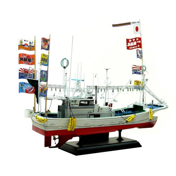 青島社 1/64 漁船#2 大間町黑鮪魚 一支釣海釣船 第三十一漁福丸 組裝模型 