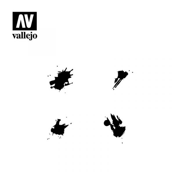 Acrylicos Vallejo - ST-TX004 1/35 Stencils - 汽油洩漏 遮噴片 