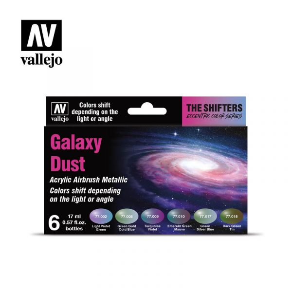Acrylicos Vallejo - 77092 - 偏折色套組 The Shifter Set - 銀河塵埃套組 Galaxy Dust set (6x17ml.) 