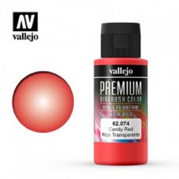 西班牙 Vallejo 高階色彩 Premium Color  62074- 透明紅色 60 ml 