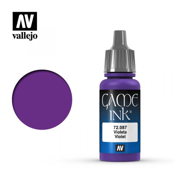 Acrylicos Vallejo -083 - 72087 - 遊戲色彩 Game Color - 紫色墨水 Violet Ink - 17 ml. 