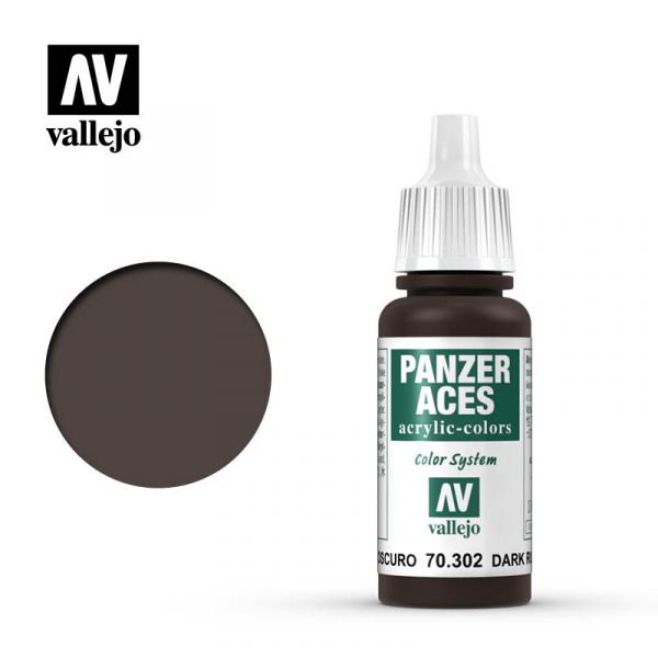  Acrylicos Vallejo - 70302 - 裝甲王牌 Panzer Aces - 深銹色 Dark Rust - 17 ml 