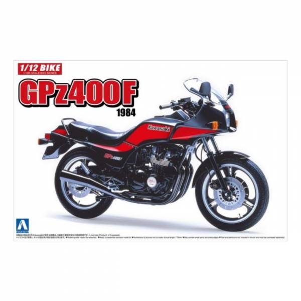 青島社 Aoshima 1/12 機車模型Motorcycle Series No.36 Kawasaki GPz400F 組裝模型  