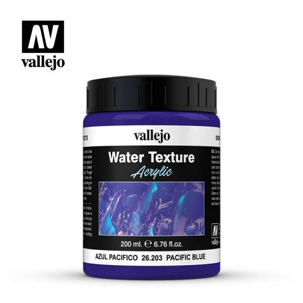 Acrylicos Vallejo - 26203 - 佈景效果 Diorama Effects - 太平洋藍 Pacific Blue - 200 ml. 