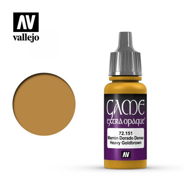 Acrylicos Vallejo -102 - 72151 - 遊戲色彩 Game Color - 重金棕色（不透明漆） Heavy Goldbrown - 17 ml. 
