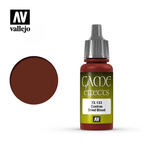 Acrylicos Vallejo -110 - 72133 - 遊戲色彩 Game Color - 乾血色（效果漆） Dried Blood - 17 ml. 