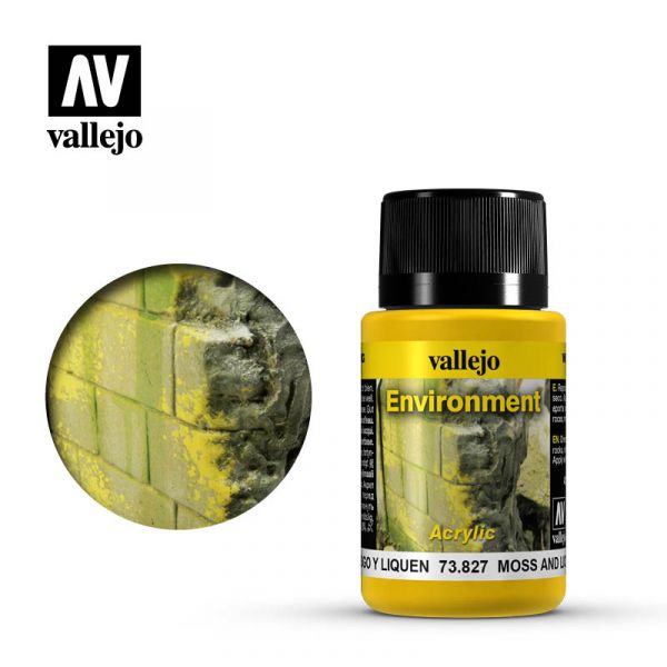 Acrylicos Vallejo -73827 - 風化效果漆 Weathering Effects - 苔癬 Moss and Lichen Effect 