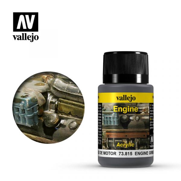 Acrylicos Vallejo - 73815 - 風化效果漆 Weathering Effects - 發動機汙垢 Engine Grime - 40 ml. 
