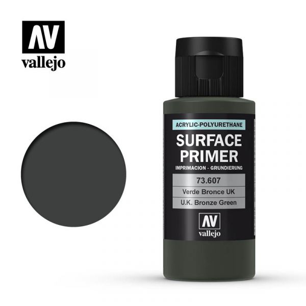 Acrylicos Vallejo - 73607 - 表面底漆 Surface Primer - 青銅綠色 U.K. 60ml 