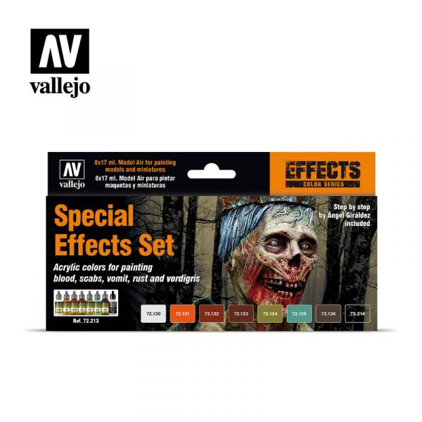Acrylicos Vallejo -72213 - Game Color - 特殊效果套組 Special Effects (8) 