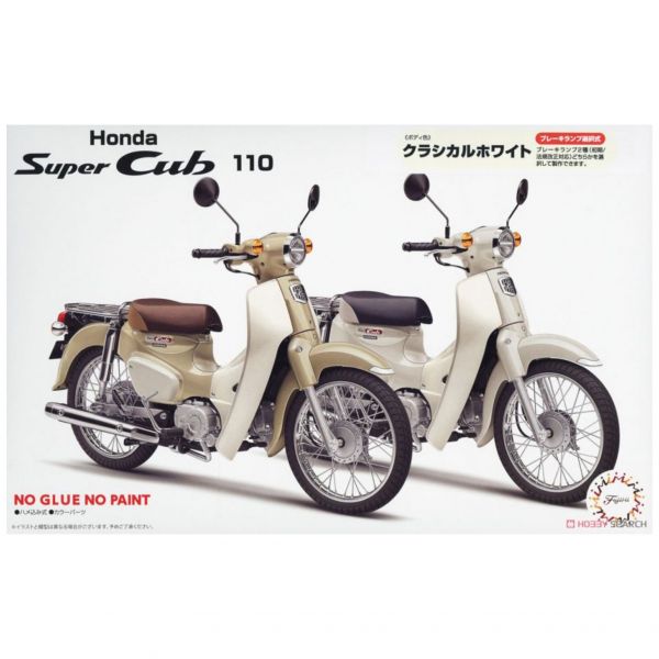 富士美 Fujimi 1/12 BikeNX1EX5 HONDA Super CUB110  (經典白) 組裝模型 