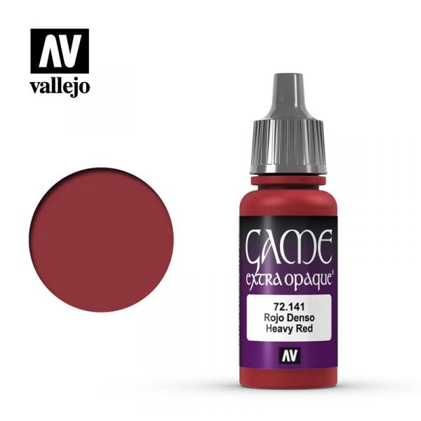 Acrylicos Vallejo -092 - 72141 - 遊戲色彩 Game Color - 重紅色（不透明漆） Heavy Red - 17 ml. 