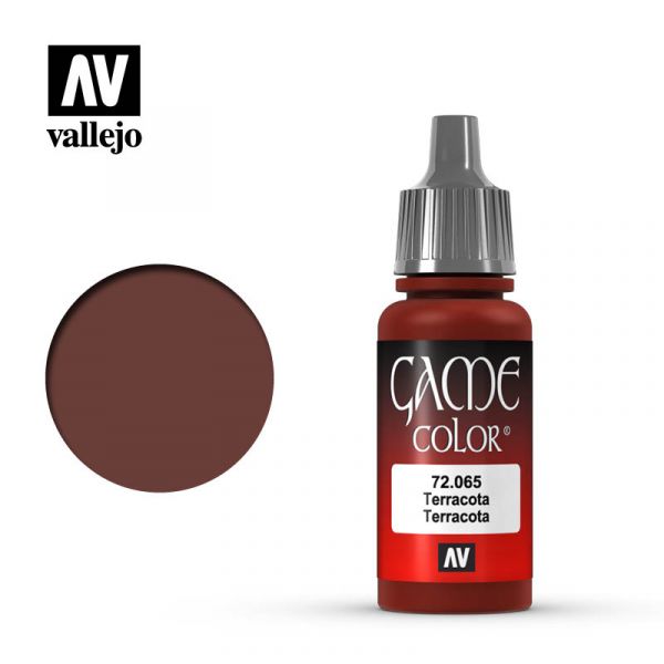 Acrylicos Vallejo -065 - 72065 - 遊戲色彩 Game Color - 紅陶色 Terracotta - 17 ml. 