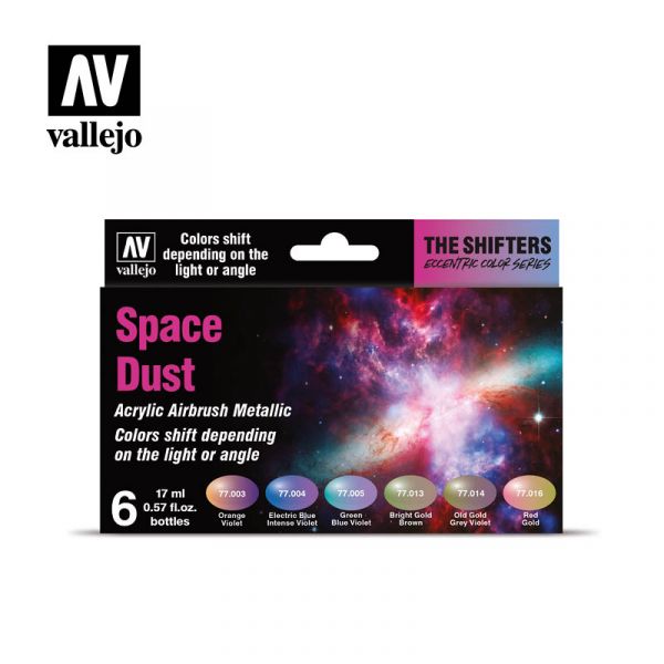 Acrylicos Vallejo - 77091 - 偏折色套組 The Shifter Set - 宇宙塵埃套組 Space Dust set (6x17ml.) 