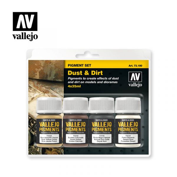 Acrylicos Vallejo - 73190 - 色粉 Pigments - 灰塵和污垢 Dust & Dirt - 35 ml. 
