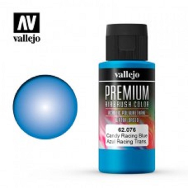 西班牙 Vallejo 高階色彩 Premium Color  62076- 透明競速藍 60 ml 