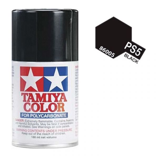 田宮 TAMIYA PS-5 黑色 噴罐 (新配方 耐撞擊、高延展性 ) <硝基漆/100ml> 