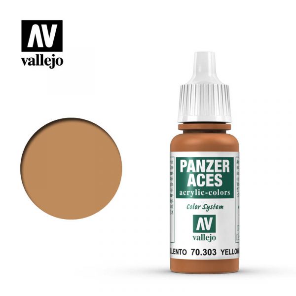  Acrylicos Vallejo - 70303 - 裝甲王牌 Panzer Aces - 淡黃銹色 Yellowish Rust - 17 ml. 