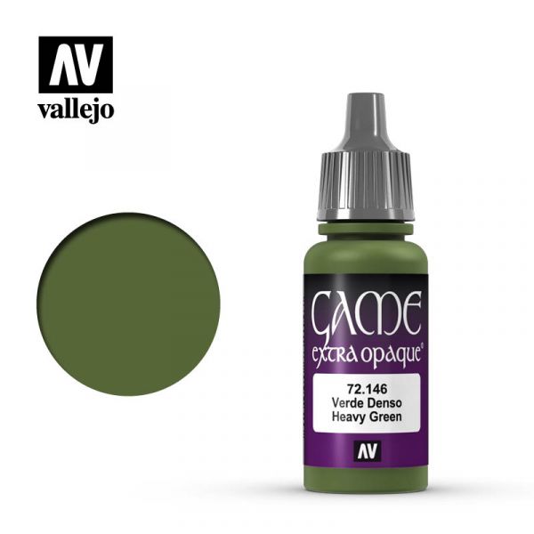 Acrylicos Vallejo -097 - 72146 - 遊戲色彩 Game Color - 重綠色（不透明漆） Heavy Green - 17 ml. 
