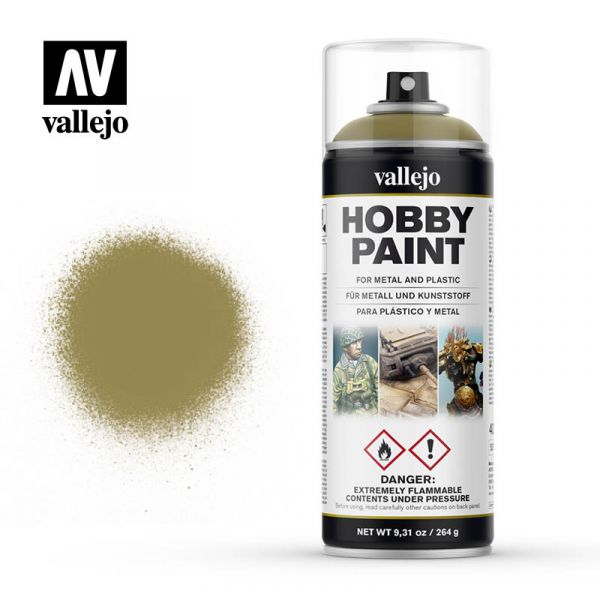 西班牙 Vallejo AV水性漆 HOBBY PAINT 28001 噴罐-裝甲黃色-400ml 