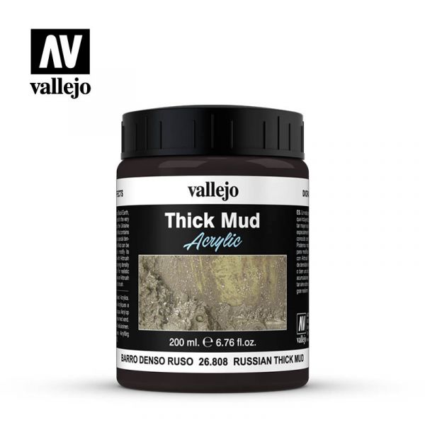 Acrylicos Vallejo - 26808 - 佈景效果 Diorama Effects - 俄羅斯厚泥 Russian Thick Mud - 200 ml. 