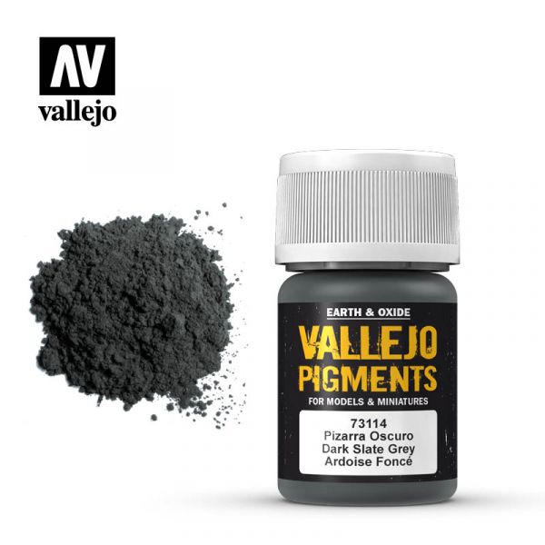 Acrylicos Vallejo - 73114 - 色粉 Pigments - 深石板灰 Dark Slate Grey - 35 ml. 