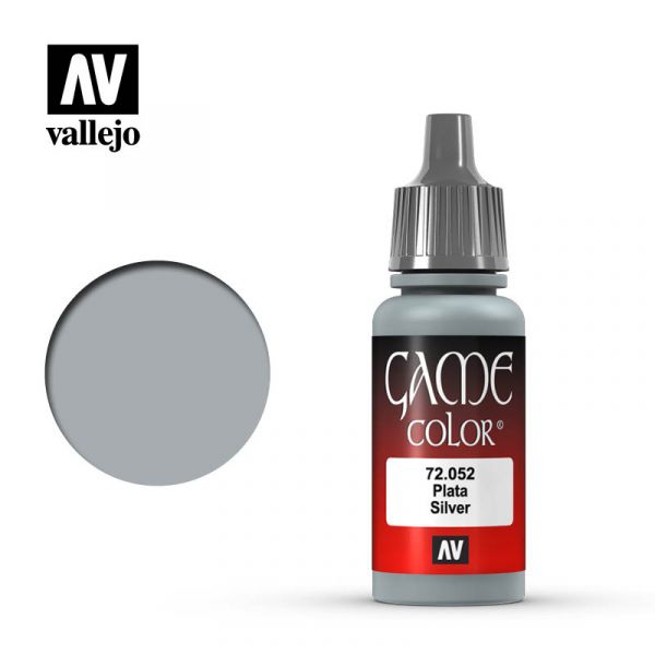Acrylicos Vallejo -052 - 72052 - 遊戲色彩 Game Color - 銀色 Silver - 17 ml. 