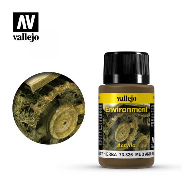 Acrylicos Vallejo -73826 - 風化效果漆 Weathering Effects - 土與草 Mud and Grass Effect 