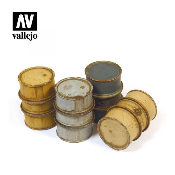 西班牙 Vallejo SC201 造景系列 1/35 德國燃料桶 (#1) 4入組 